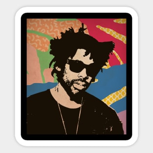 Vintage Poster - Flying Lotus Style Sticker